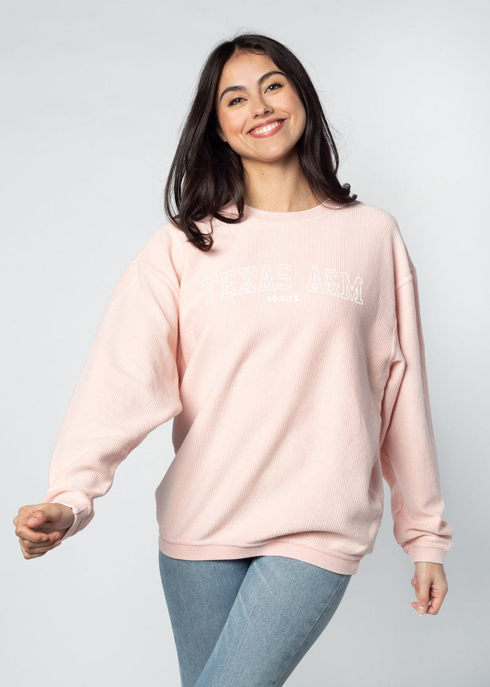 Texas A&M Aggies Women's Urban Pink Corded Sweatshirt