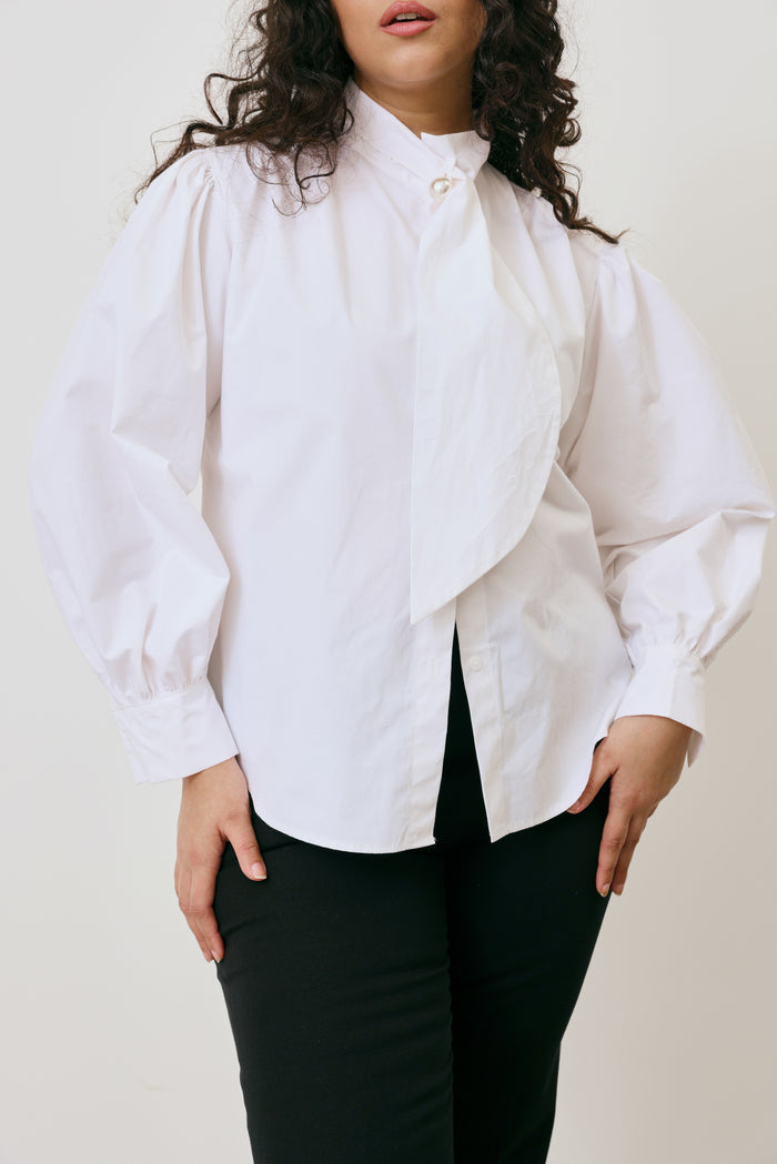 Tie neck blouse shirt