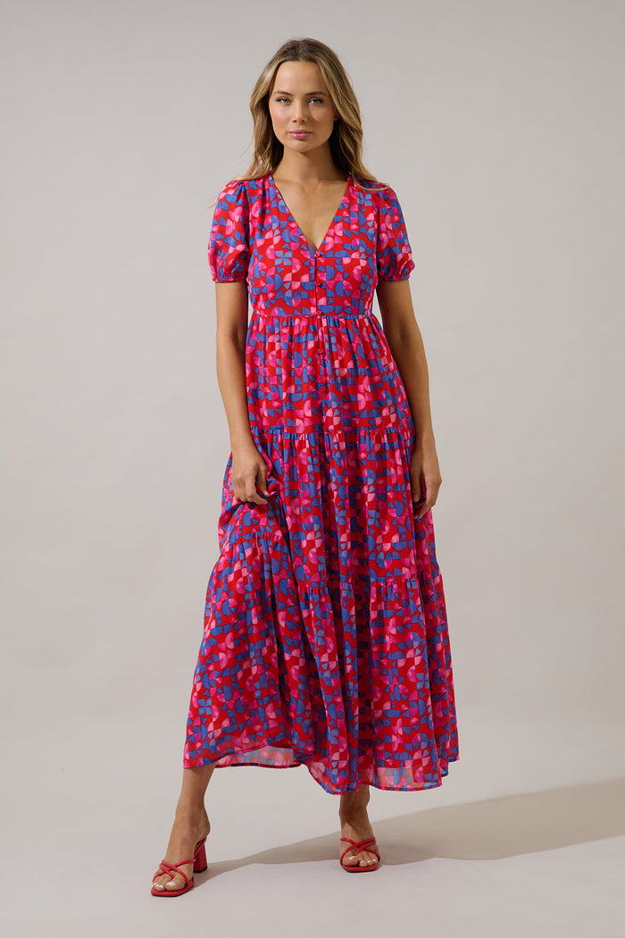 Tiered Maxi Dress Averly Geo