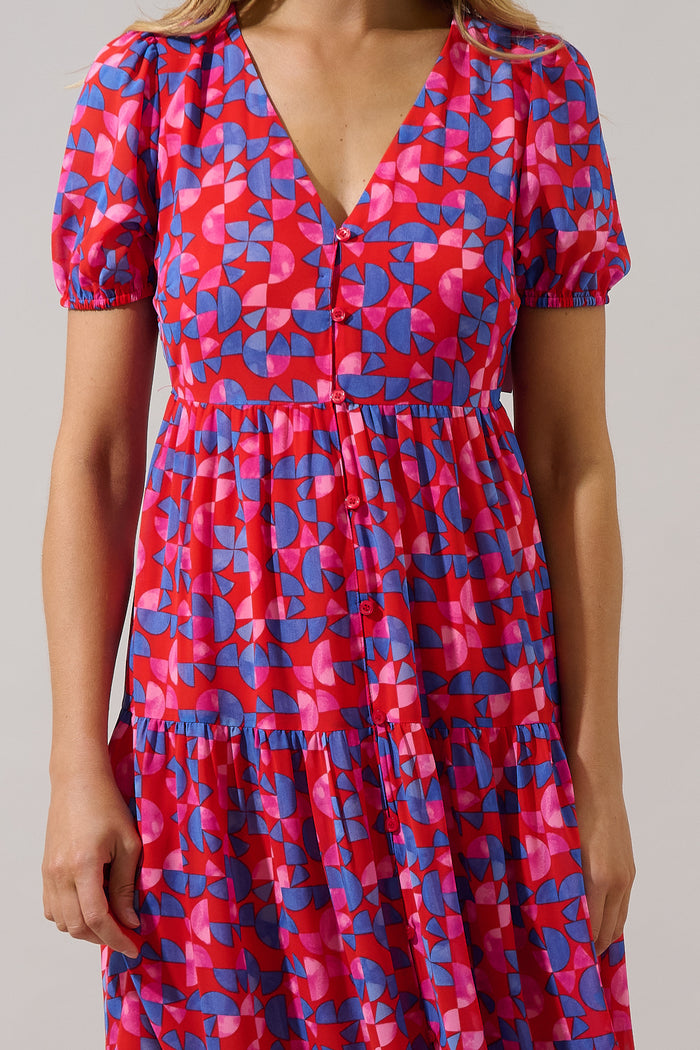 Tiered Maxi Dress Averly Geo