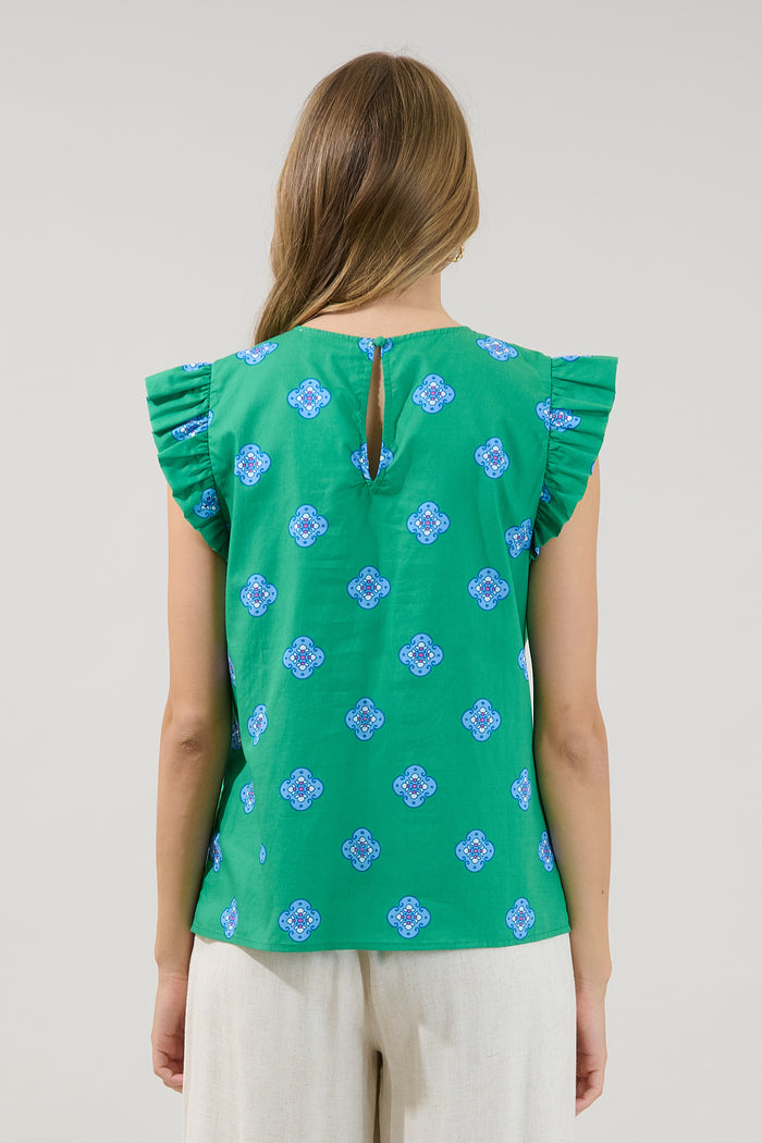 Tisha Ruffle Top Medallion