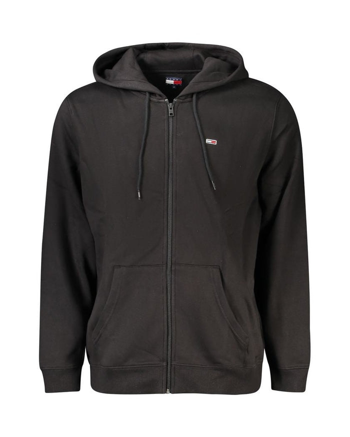Tommy Hilfiger Black Cotton Men's Hoodie Sweatshirt