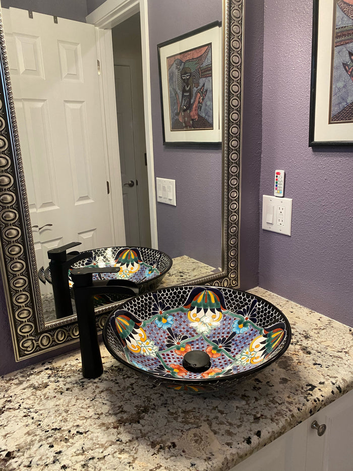 Traditional Mexican Sink-Vesillo De Flores
