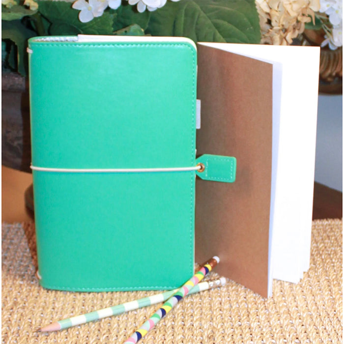Traveler's Notebook Starter Kit - with Aqua Traveler's Notebook