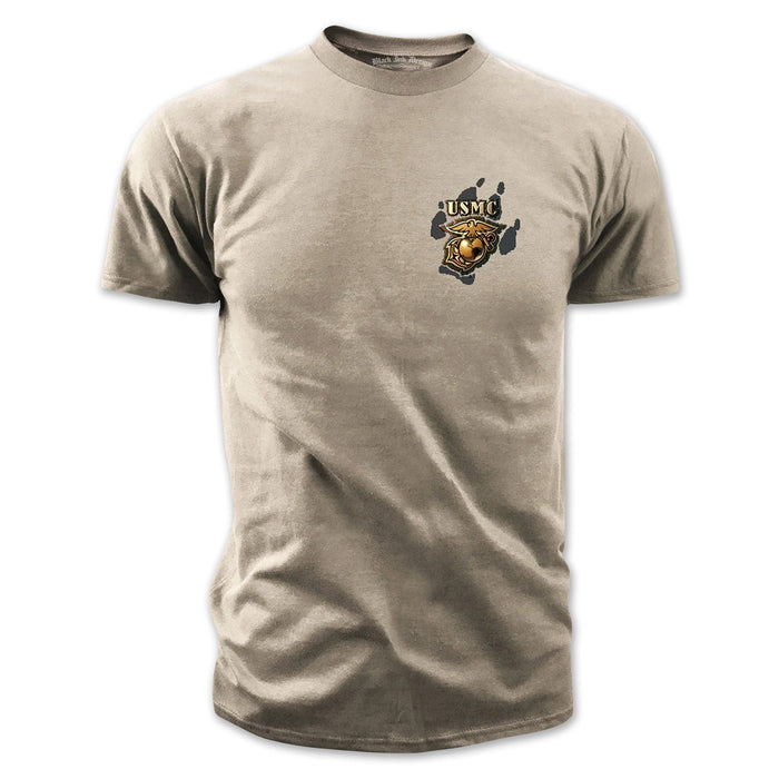 USMC Release The Dogs Of War T-Shirt (Tan)