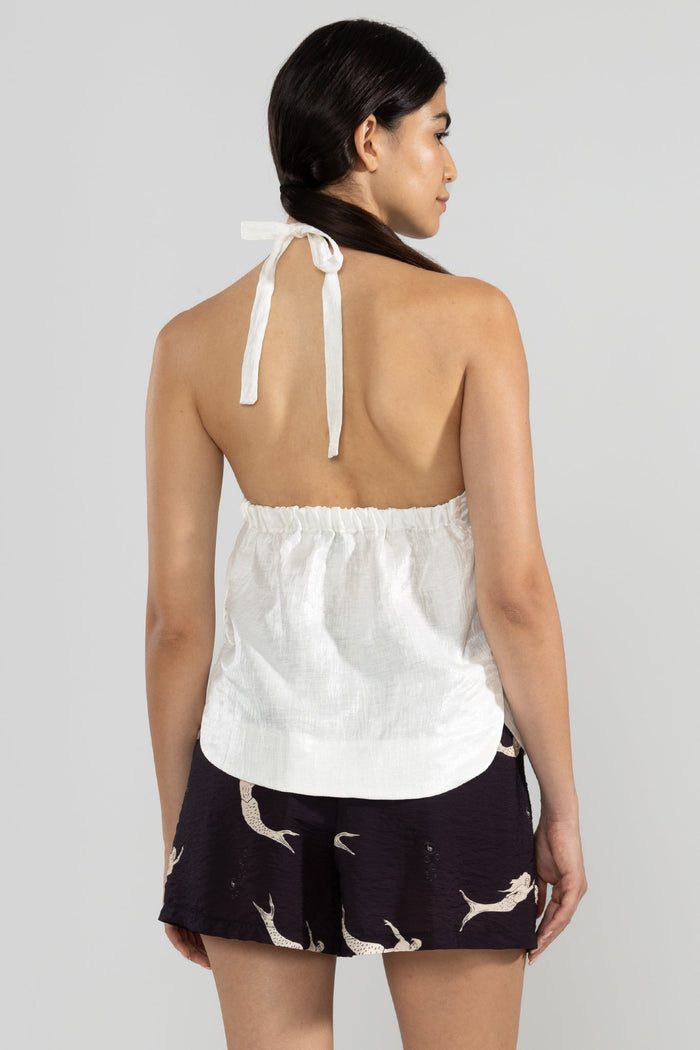 Vale Halter Top Blanco - Polonio Uruguay