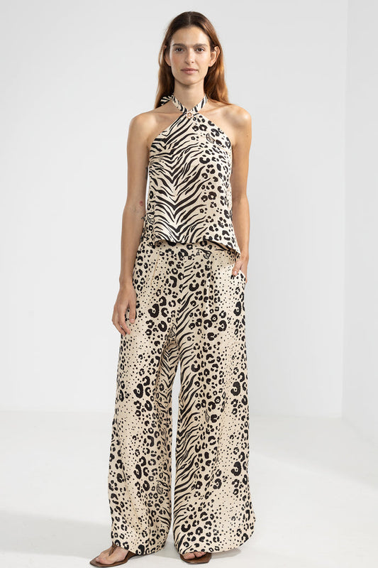 Vale Halter Top Feline Crema