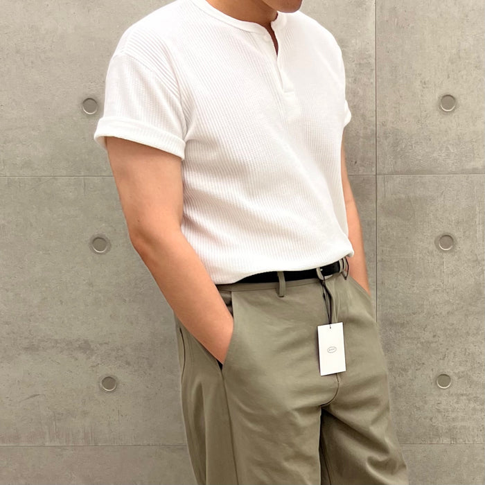 Waffle Henley Neck