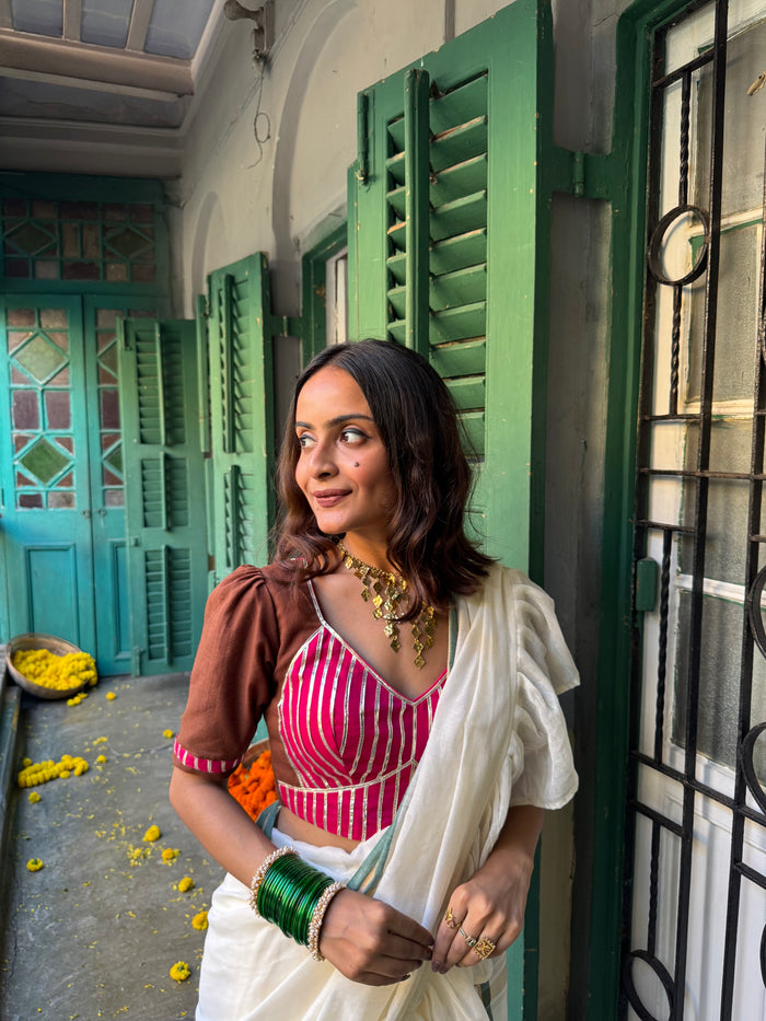 WHITE RUFFLE RANI