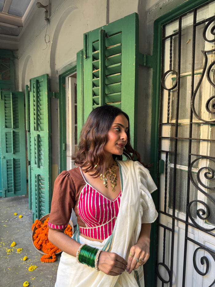 WHITE RUFFLE RANI