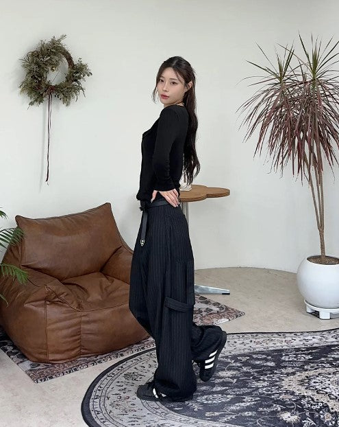 Wide Stripe Trousers