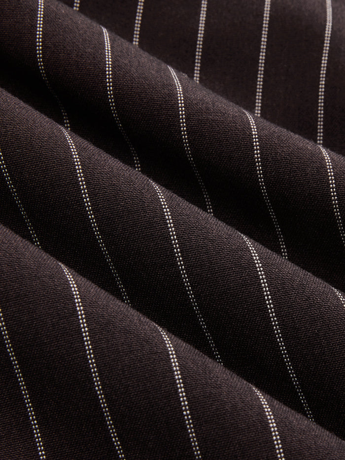 Wrap Tie-Waist Pinstripe Wide-Leg Pants