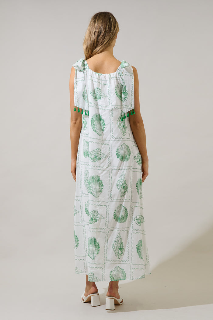 Yulisa Sleeveless Midi Dress Seashell Bay