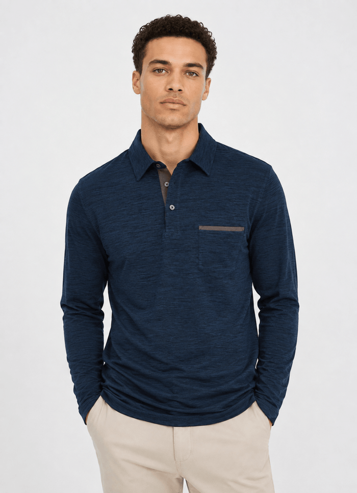 Zephyr Long Sleeve Stretch Polo - 15392-80857 - Hammer Made