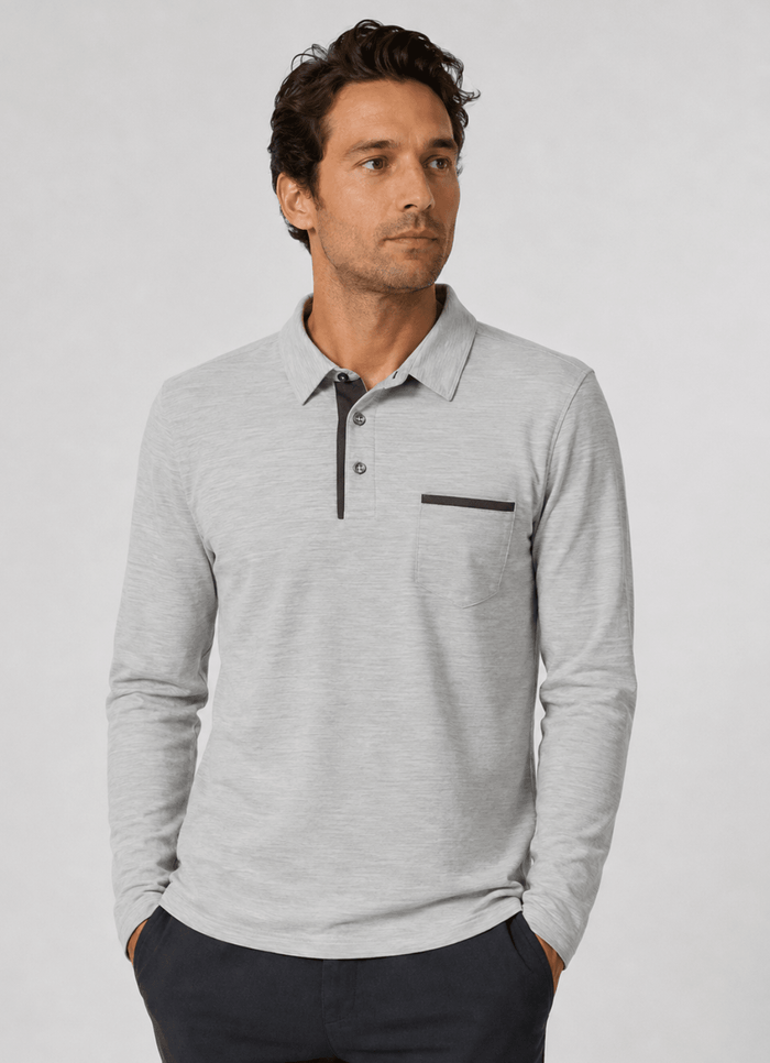 Zephyr Long Sleeve Stretch Polo - 15392-80852 - Hammer Made