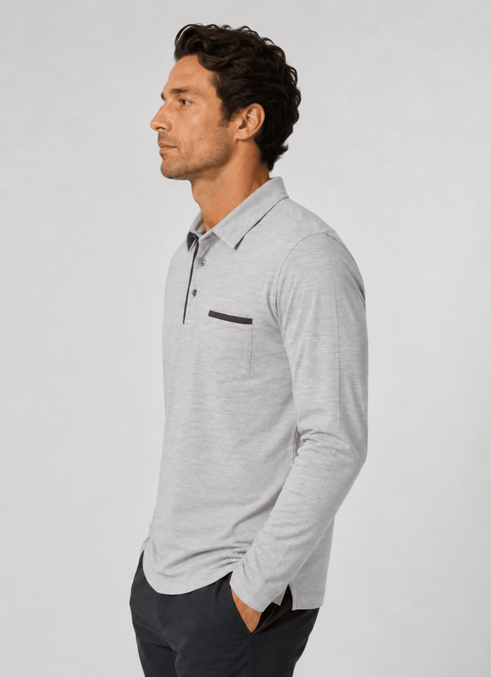 Zephyr Long Sleeve Stretch Polo - 15392-80852 - Hammer Made